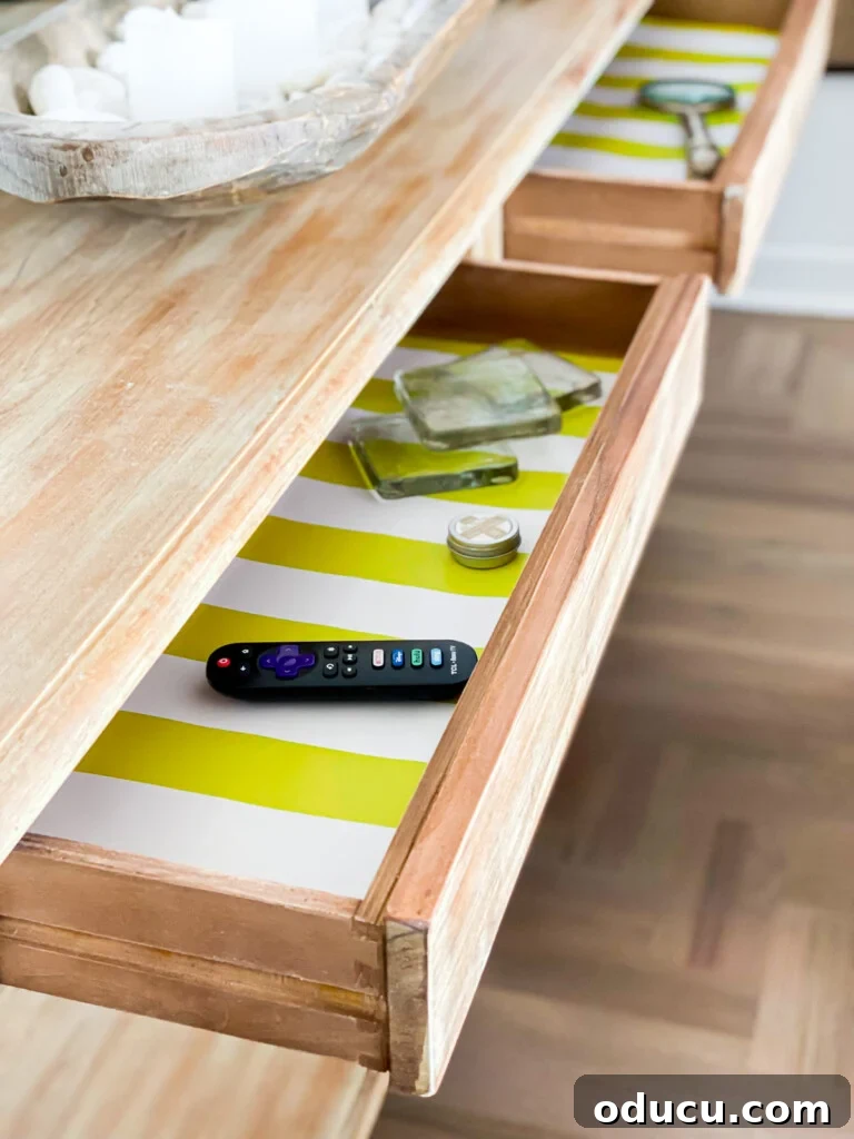 Hold Off on Fall Decorating Try This Alternative 24 gift wrap drawer liner