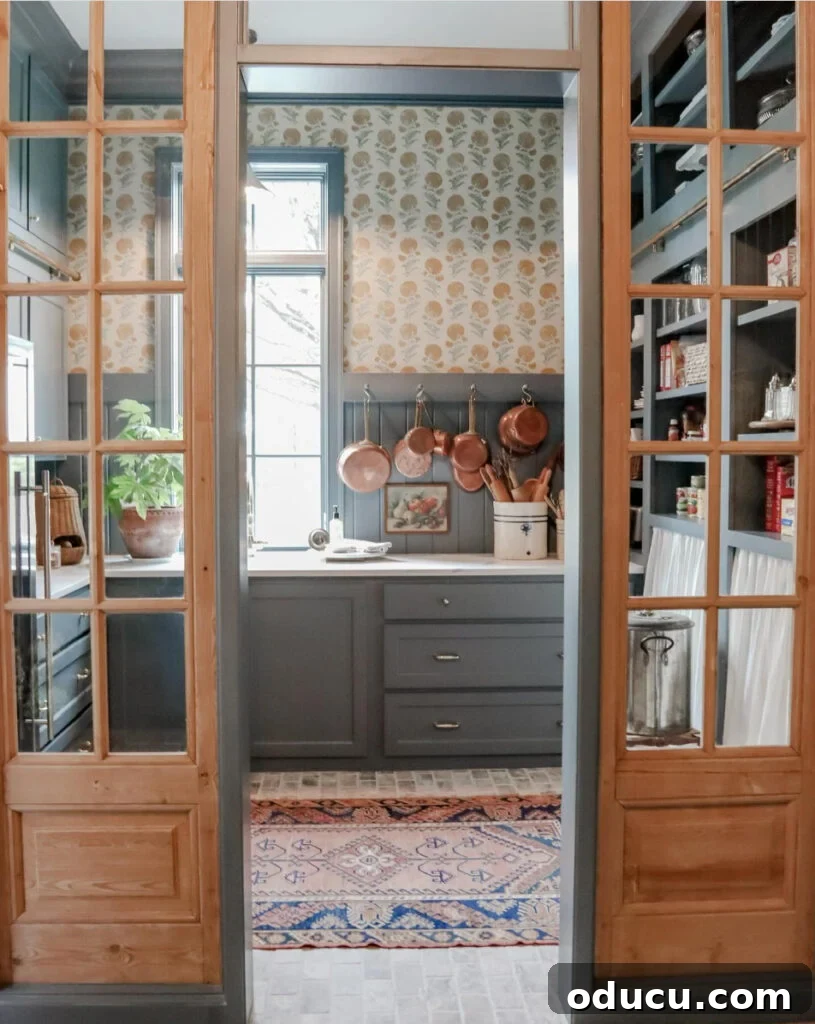 Trend Spotting 2 A dreamy and cozy walk-in pantry, perfectly organized and inviting.