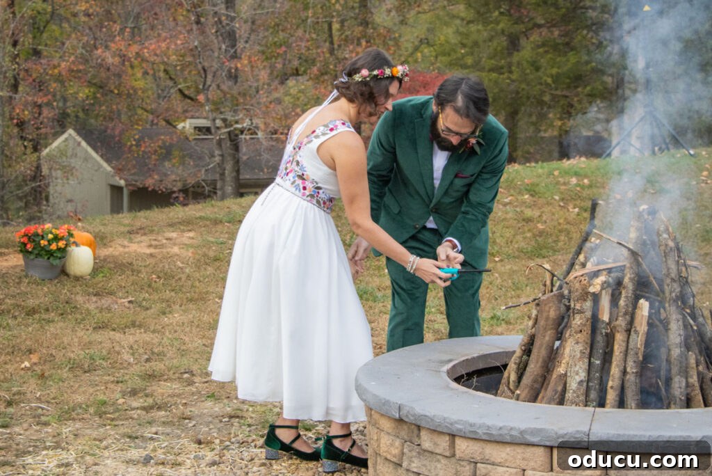 Mandy Ties the Knot 11 lighting-wedding-fire