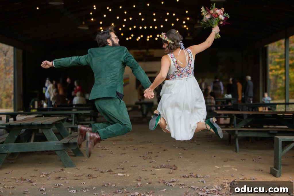 Mandy Ties the Knot 28 Matt and Mandy jumping for joy after getting married