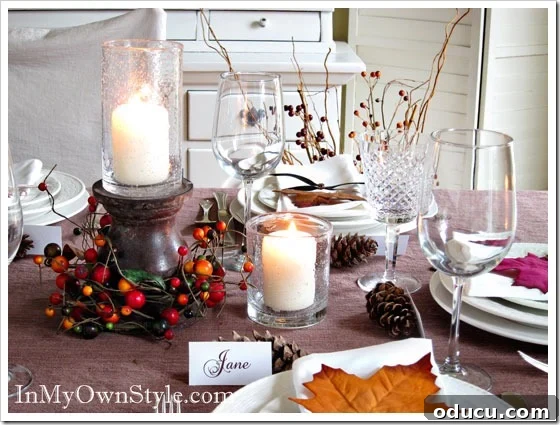 Thanksgiving-Tablesetting Thanksgiving Tablesetting Ideas with an enlarged dining table