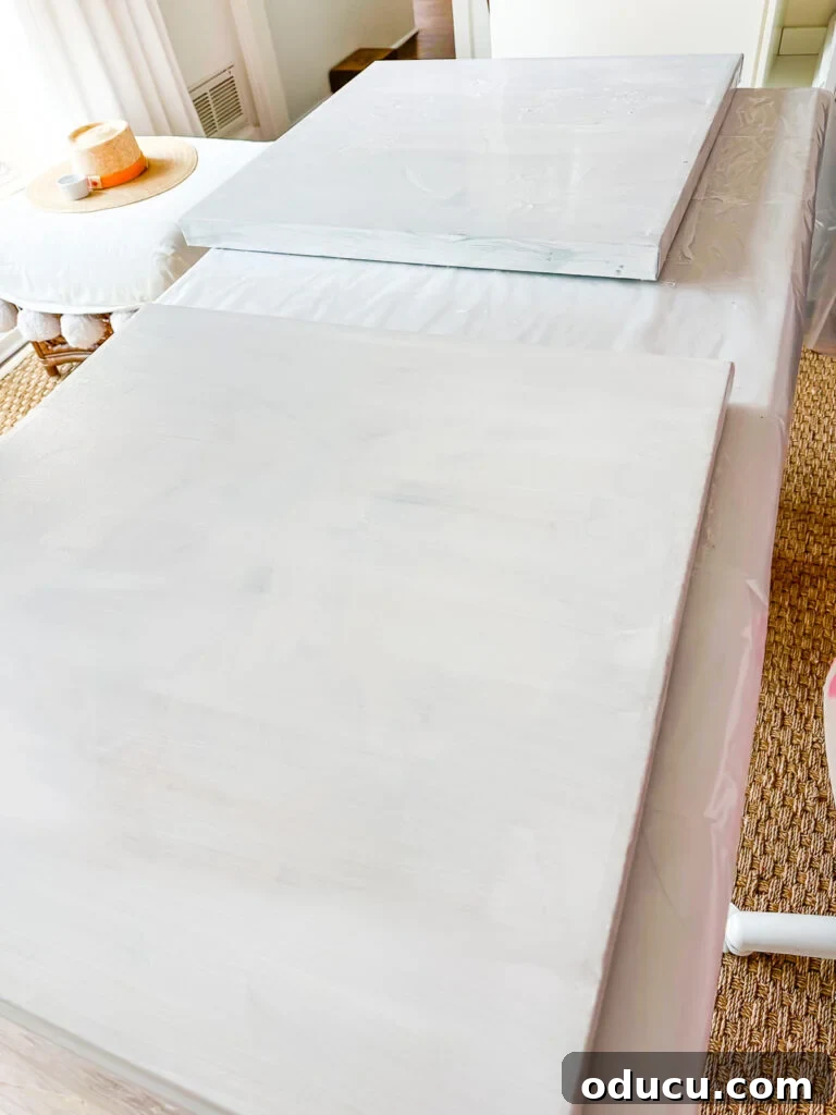 painted over canvases